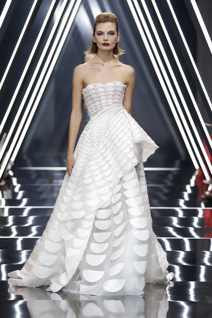 A model walks the runway during the Ralph & Russo Haute Couture Fall/Winter 2016-2017 show as part of Paris Fashion Week on July 4, 2016 in Paris, France.