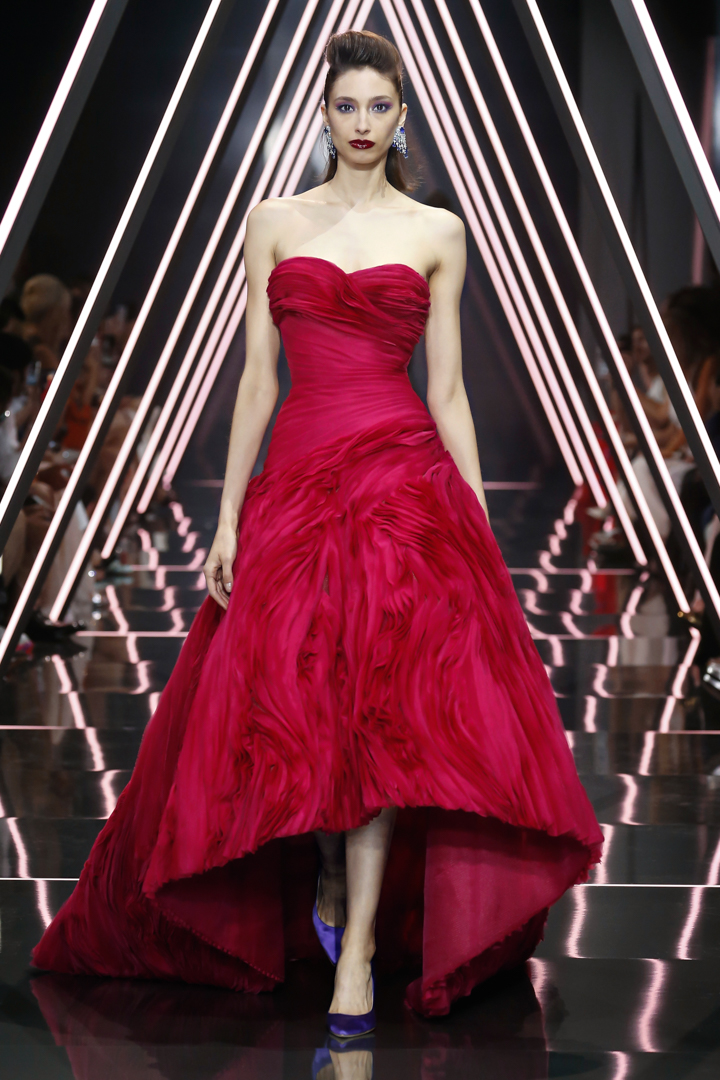 A model walks the runway during the Ralph & Russo Haute Couture Fall/Winter 2016-2017 show as part of Paris Fashion Week on July 4, 2016 in Paris, France.