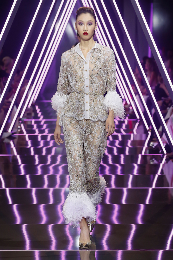 A model walks the runway during the Ralph & Russo Haute Couture Fall/Winter 2016-2017 show as part of Paris Fashion Week on July 4, 2016 in Paris, France.