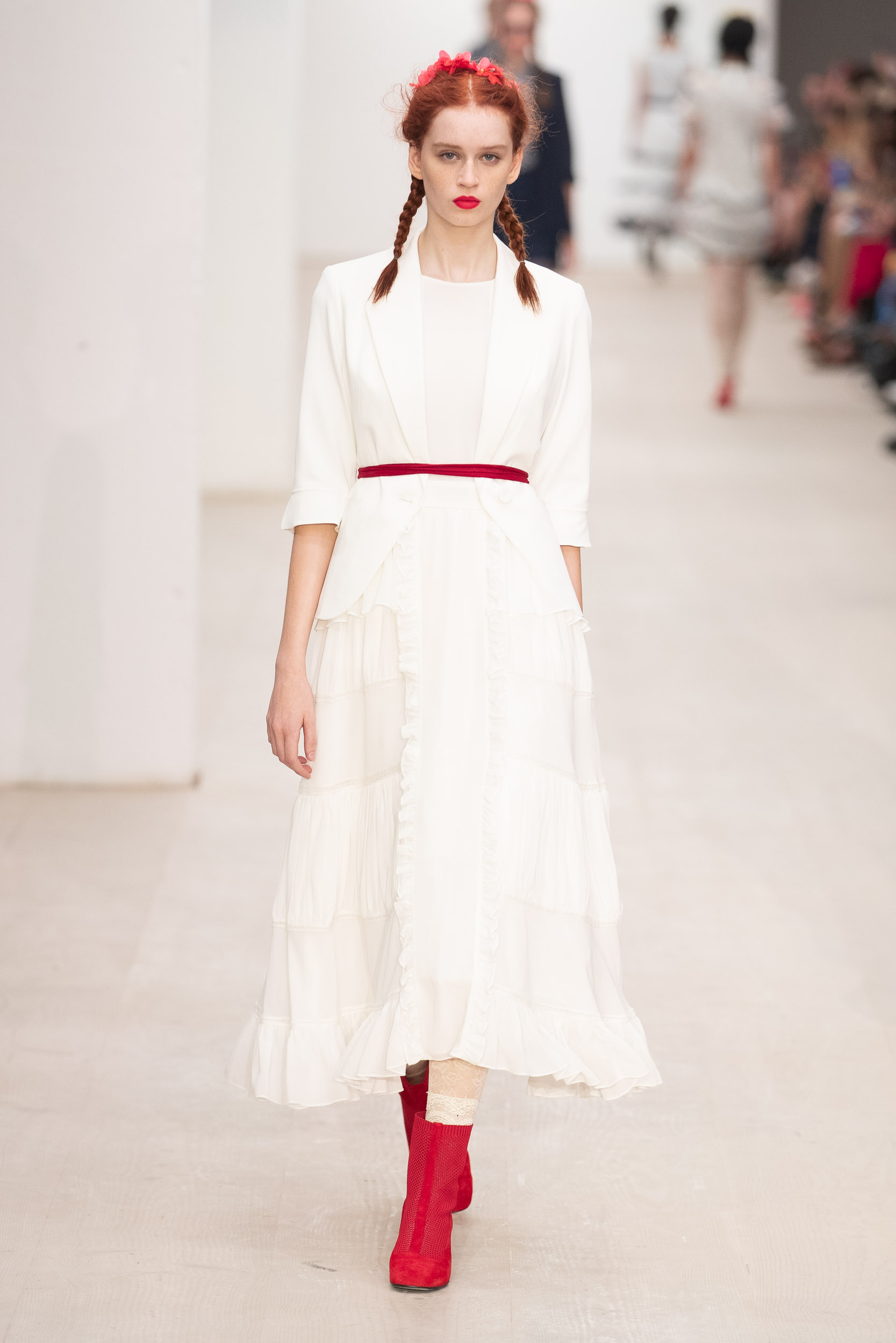 180 The Strand, London UK. 13th September 2019. Bora Aksu shows his Spring Summer 2020 designs. Â© Chris Yates