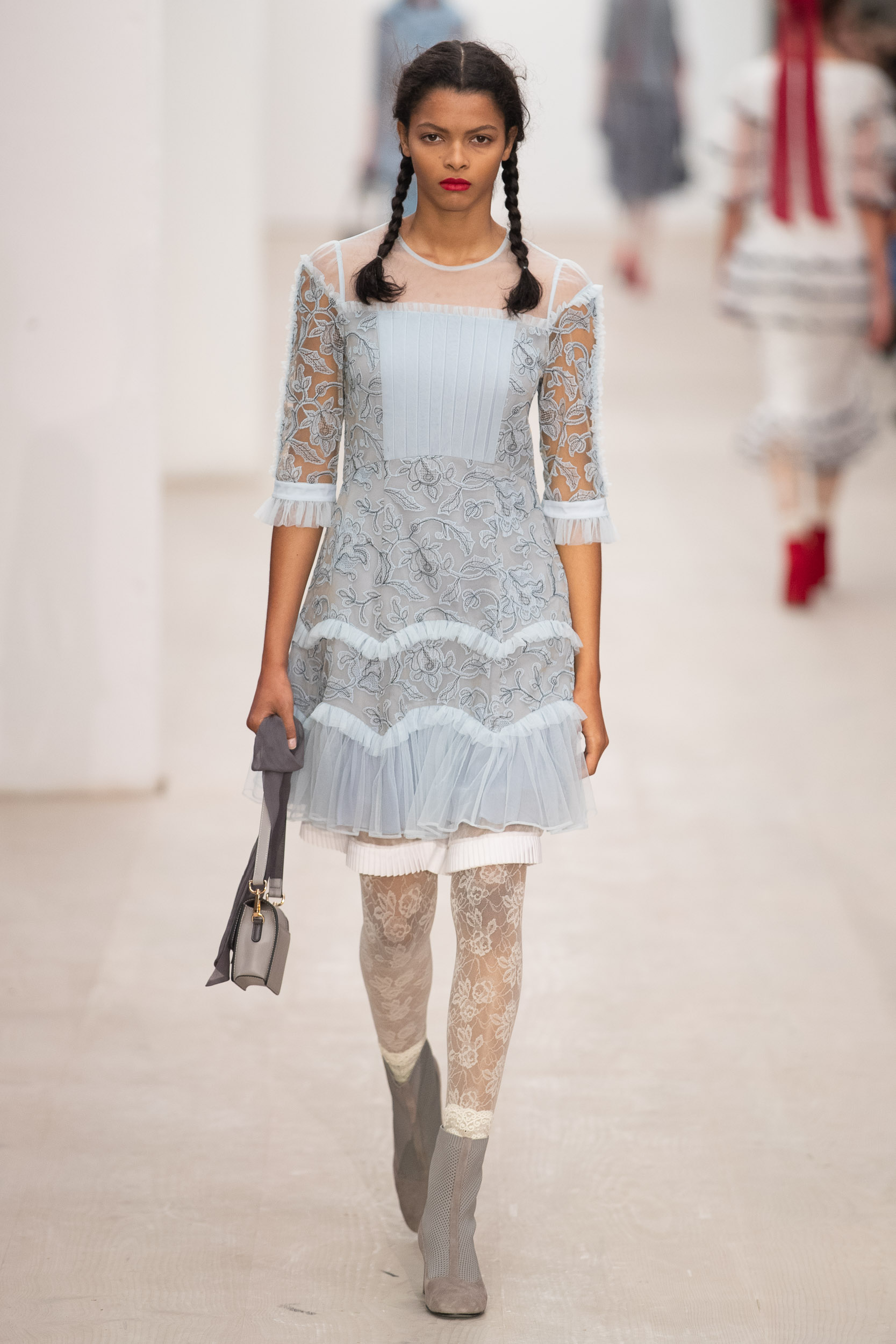 180 The Strand, London UK. 13th September 2019. Bora Aksu shows his Spring Summer 2020 designs. Â© Chris Yates