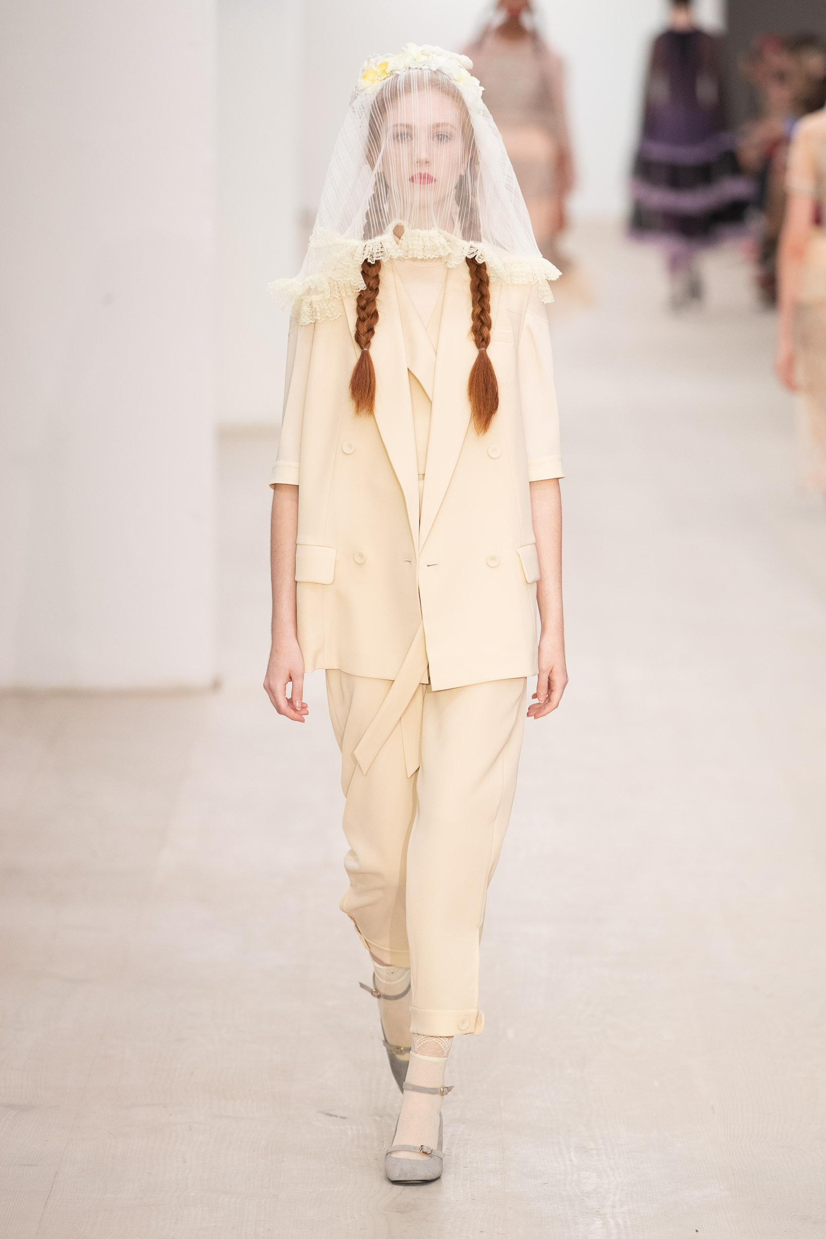 180 The Strand, London UK. 13th September 2019. Bora Aksu shows his Spring Summer 2020 designs. Â© Chris Yates