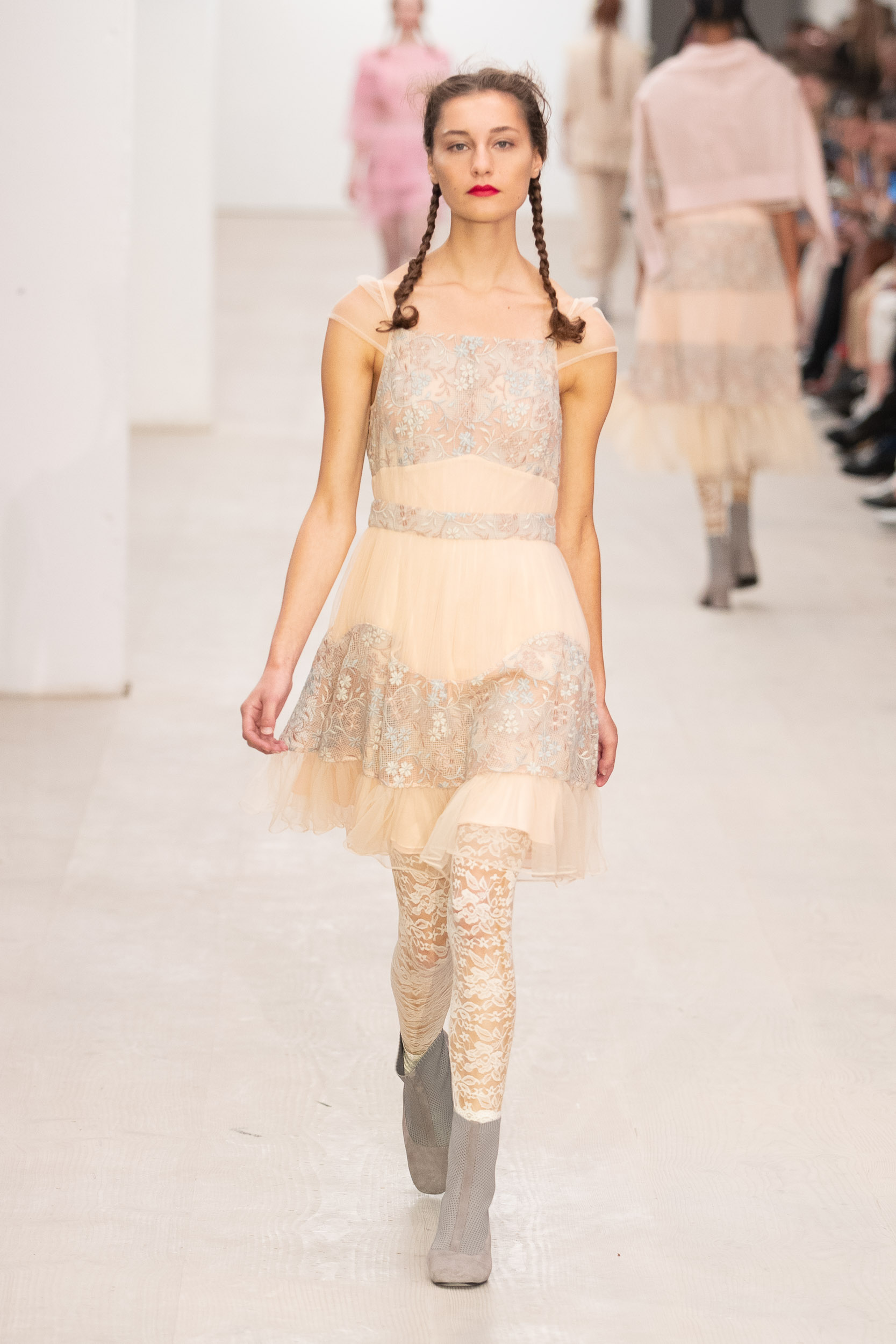 180 The Strand, London UK. 13th September 2019. Bora Aksu shows his Spring Summer 2020 designs. Â© Chris Yates