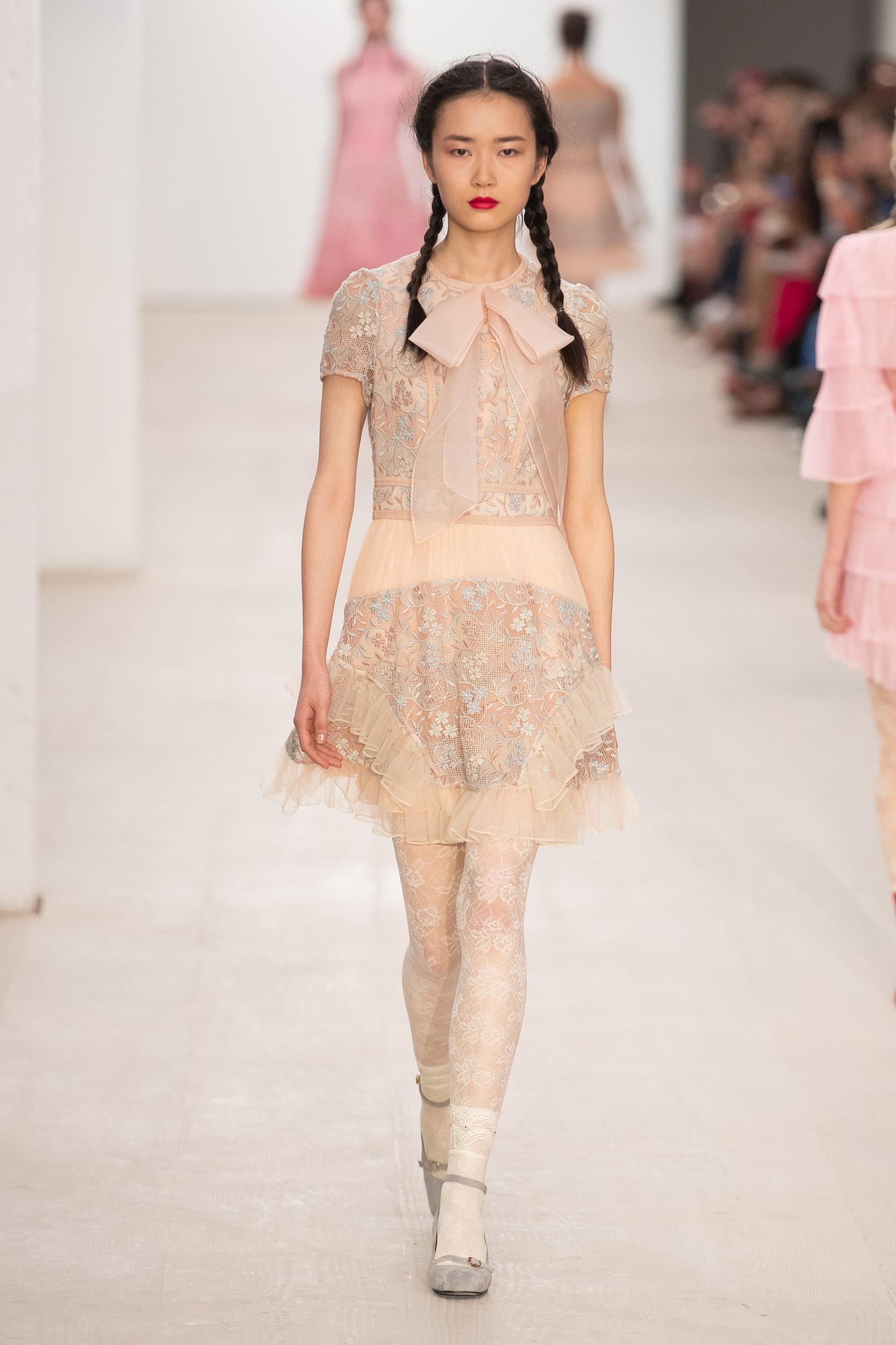 180 The Strand, London UK. 13th September 2019. Bora Aksu shows his Spring Summer 2020 designs. Â© Chris Yates