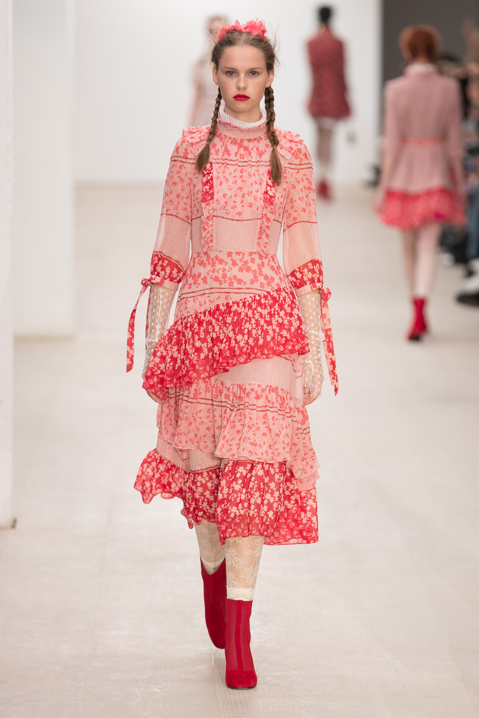 180 The Strand, London UK. 13th September 2019. Bora Aksu shows his Spring Summer 2020 designs. Â© Chris Yates