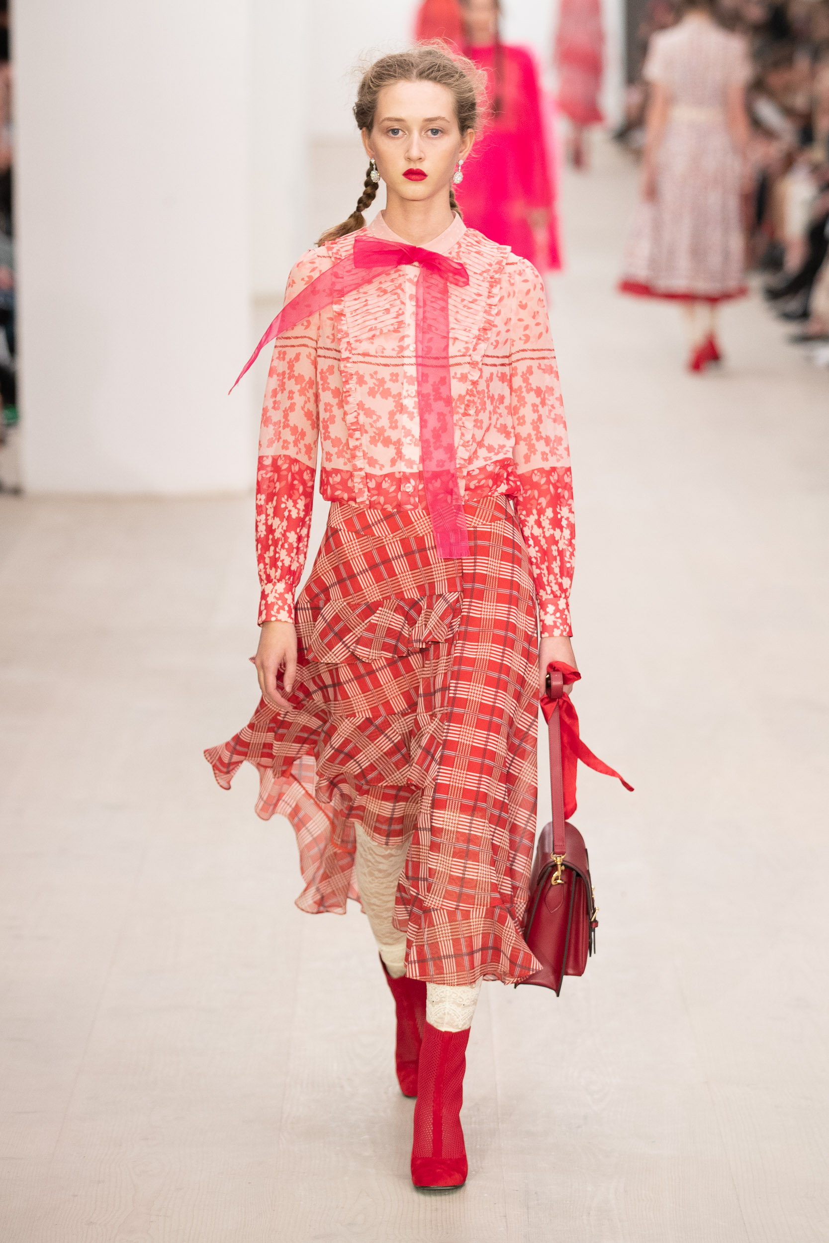 180 The Strand, London UK. 13th September 2019. Bora Aksu shows his Spring Summer 2020 designs. Â© Chris Yates