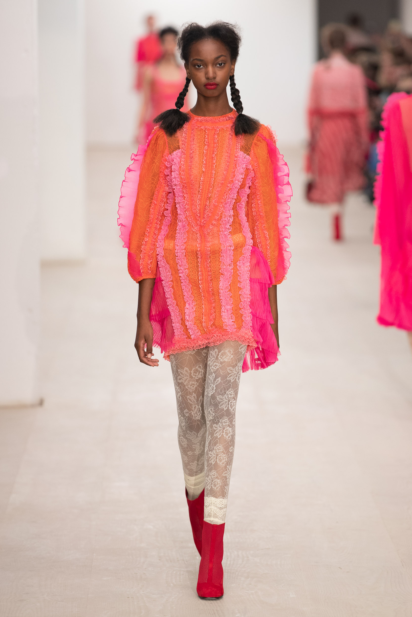 180 The Strand, London UK. 13th September 2019. Bora Aksu shows his Spring Summer 2020 designs. Â© Chris Yates