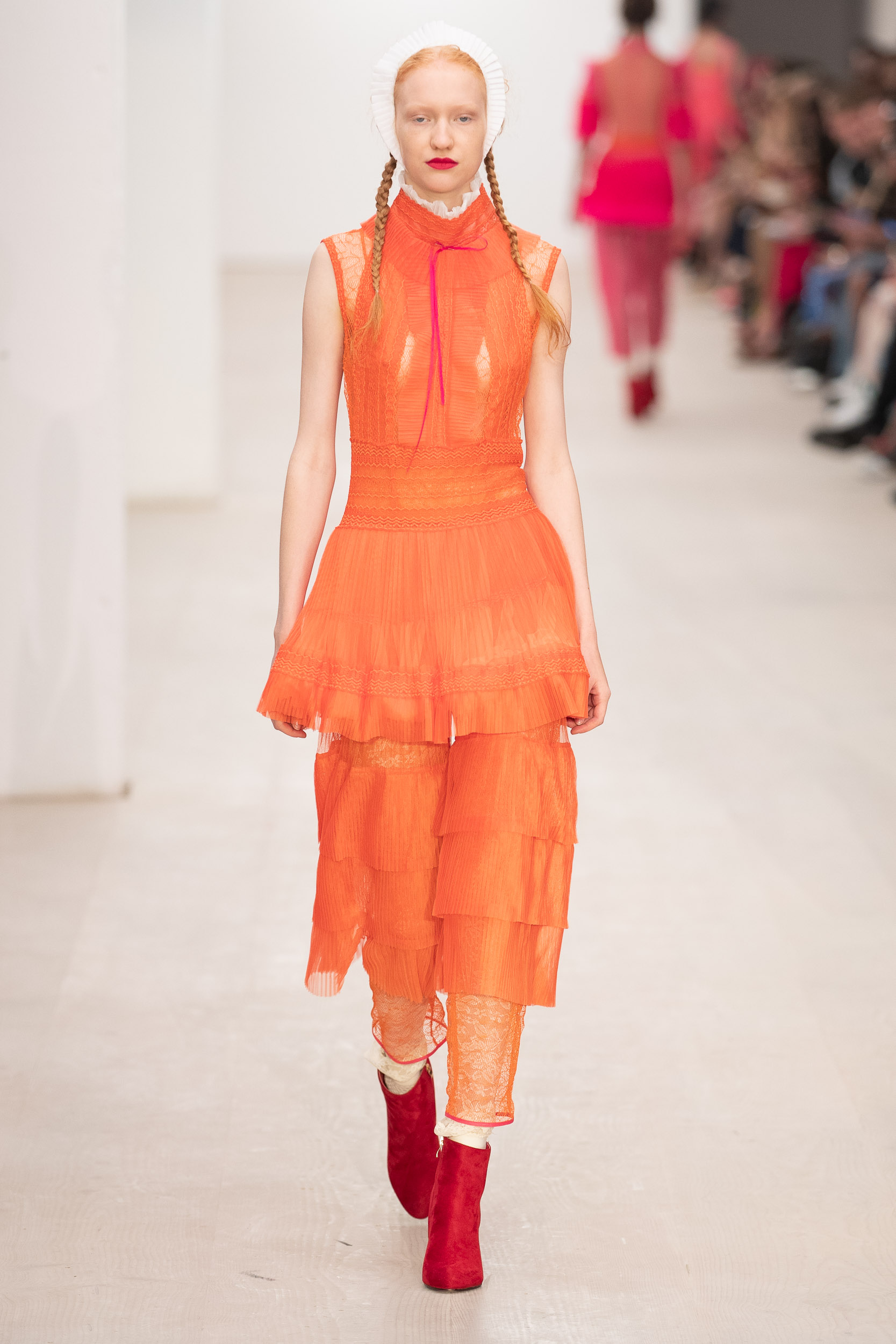 180 The Strand, London UK. 13th September 2019. Bora Aksu shows his Spring Summer 2020 designs. Â© Chris Yates