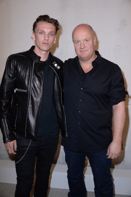 jamie-campbell-bower-diesel-black-golds-creative-director-andreas-melbostad-backstage-at-the-diesel-black-gold-ss17-menswear-show-in-milan