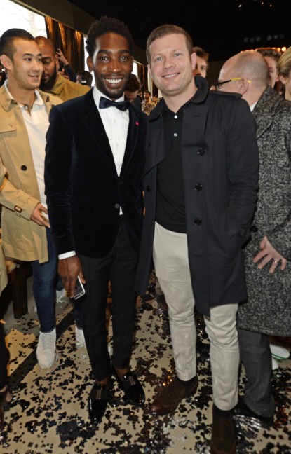 dermot-oleary-and-tinie-tempah-wearing-burberry-at-the-burberry-prorsum-autumn_winter-2015-show