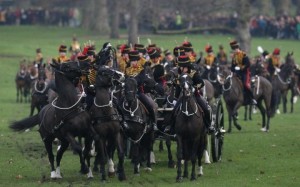 The King's Troop Royal Horse Artillery After Staging a 41-Gun Salute