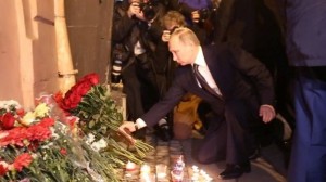 President Putin Pays Respects To Russian Metro Blast Victims