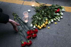 Vigil For Russian Metro Blast Victims