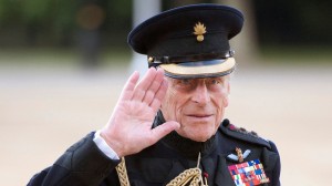 FILE PHOTO -  File photo of Britain's Prince Philip arriving on the eve of his birthday to take the salute of the Household Division Beating Retreat on Horse Guards Parade in London