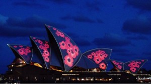 Sydney Opera House Emblazoned With Poppies