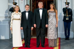 President Trump, Melania Trump, President Macron & Brigitte Macron