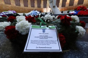 The Wreath Left By FA Cup Chairman Greg Clarke