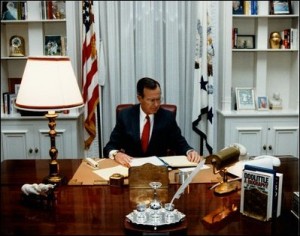 George H W Bush In Office