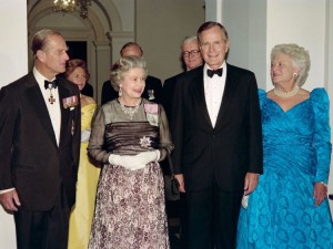 The Queen & Prince Philip With George & Barbara Bush
