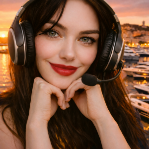 AMANDA AT CANNES AT SUNSET