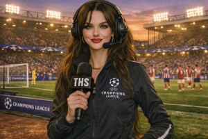 AMANDA COMMENTATING AT ARSENAL VS ATLETICO
