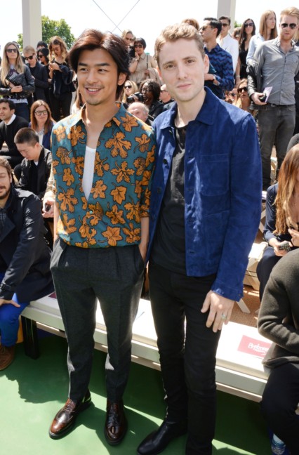 bolin-chen-and-george-barnett-at-the-burberry-prorsum-menswear-spring_summer-2015-show
