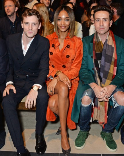 jourdan-dunn-george-barnett-and-nick-grimshaw-on-the-front-row-at-the-burberry-prorsum-autumn_winter-2015-show