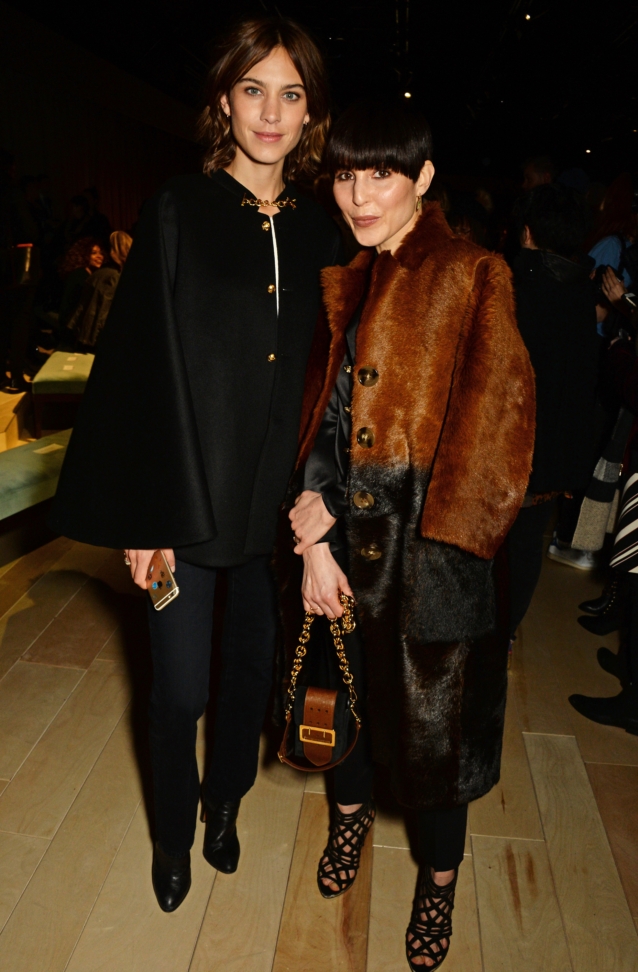 alexa-chung-and-noomi-rapace-wearing-burberry-at-the-burberry-womenswear-february-2016-show